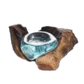 Teelichthalter Glas auf Holz